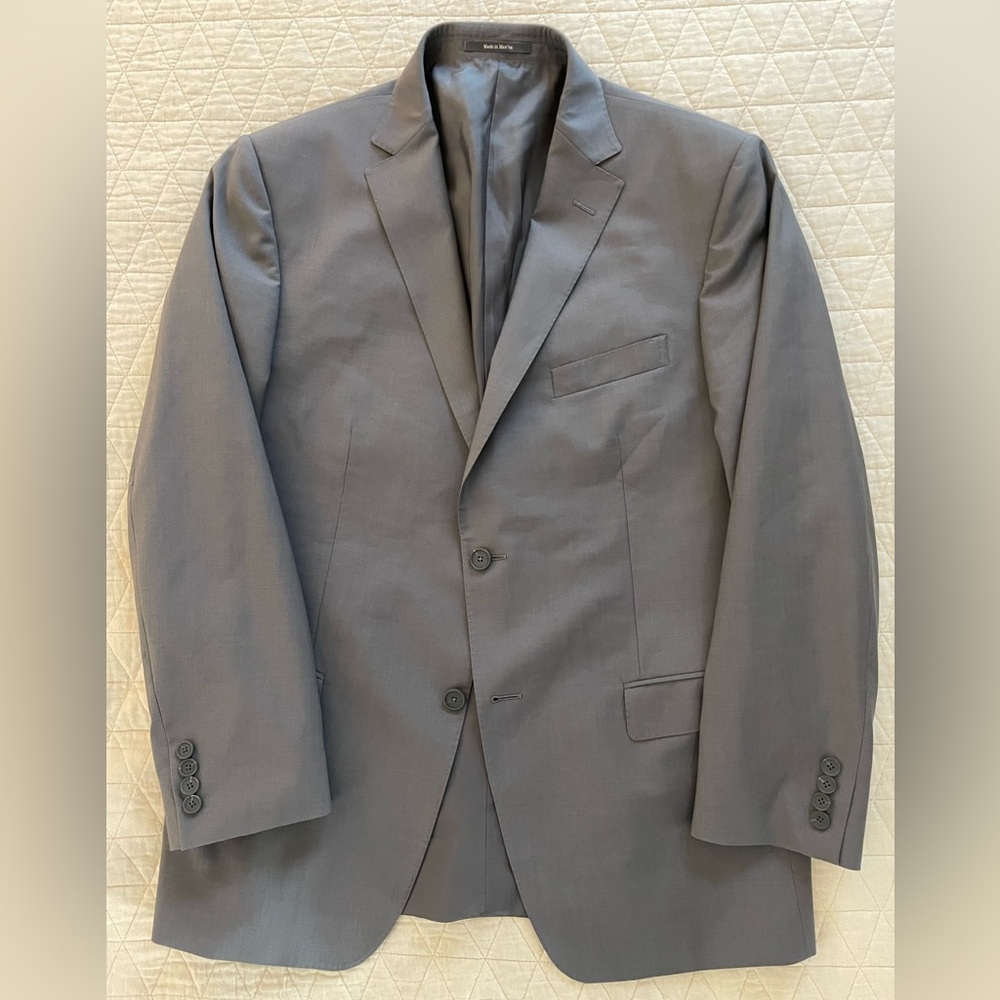 Z Zegna By Ermenegildo Zegna Single Breasted Wool Jacket in Pewter Gray 42 R
